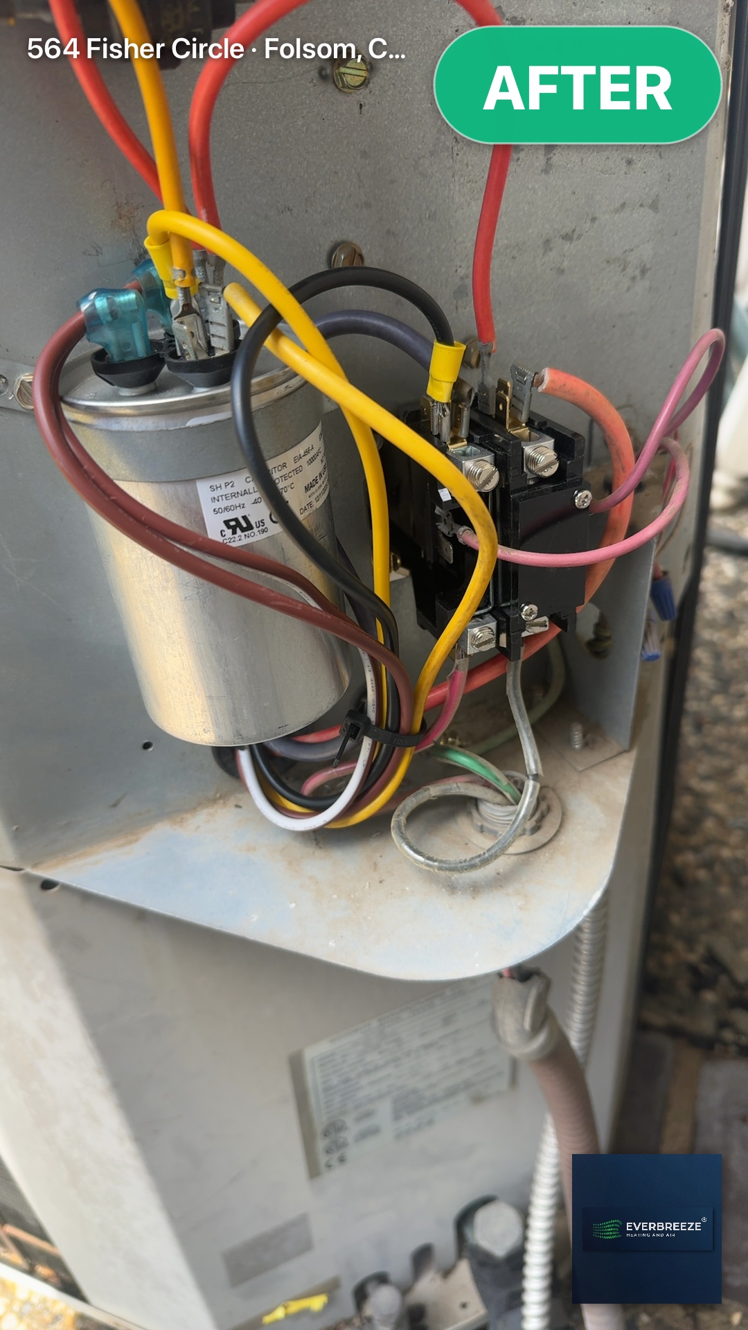 Contactor and capacitor installed