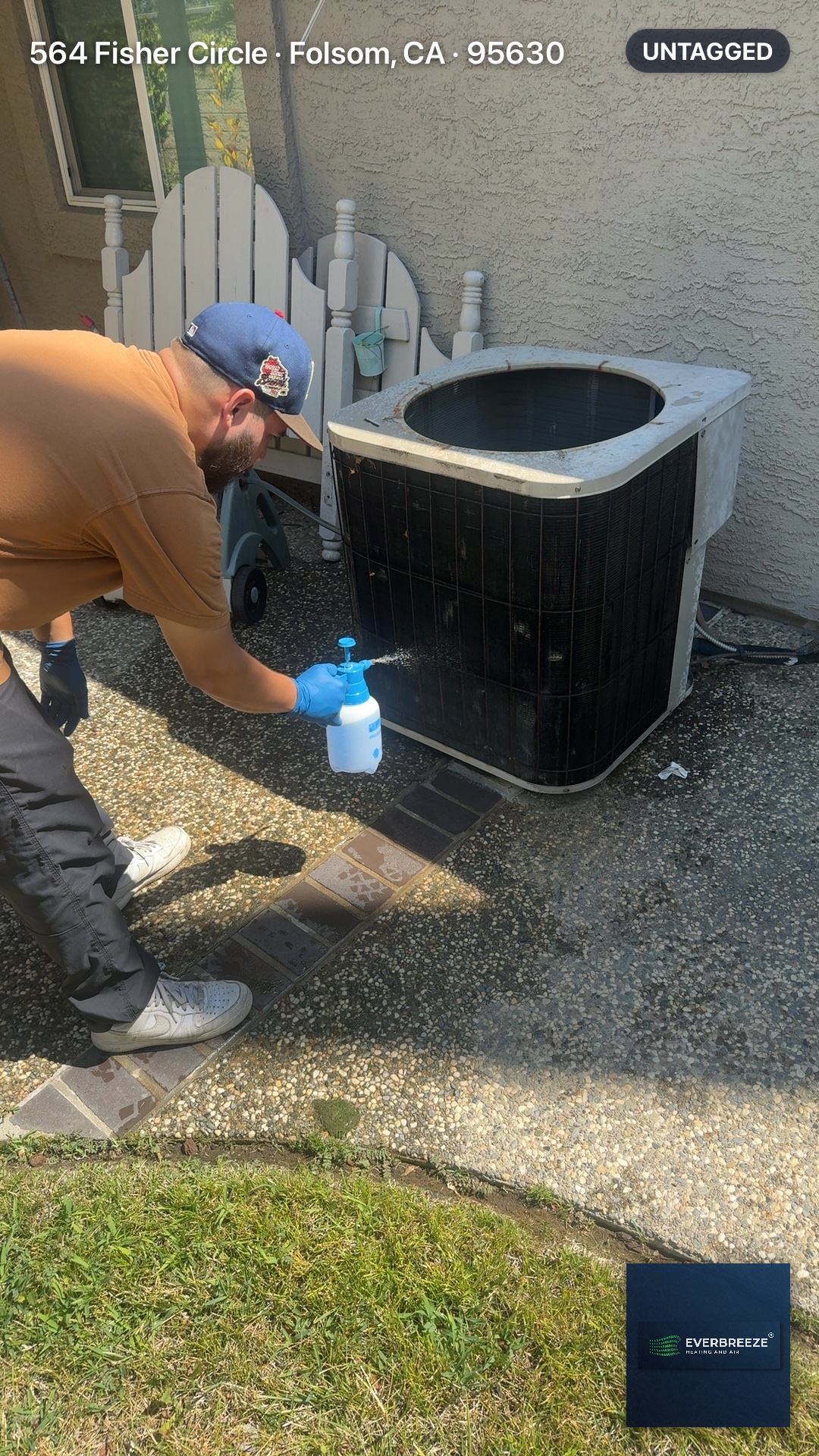 Condenser being washed